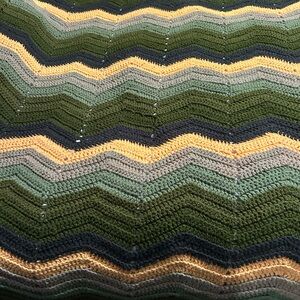 Chevron Patterned Knit Blanket